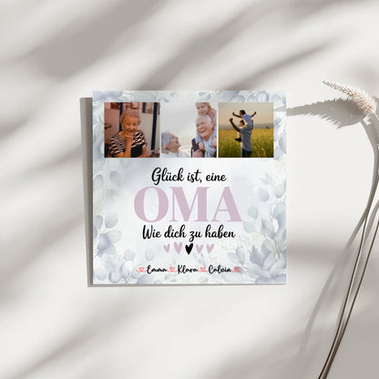 Personalisiertes Wandbild Oma Fotocollage für Oma Glück Ist eine Oma Wie Dich Haben