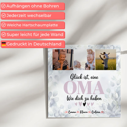 Personalisiertes Wandbild Oma Fotocollage für Oma Glück Ist eine Oma Wie Dich Haben