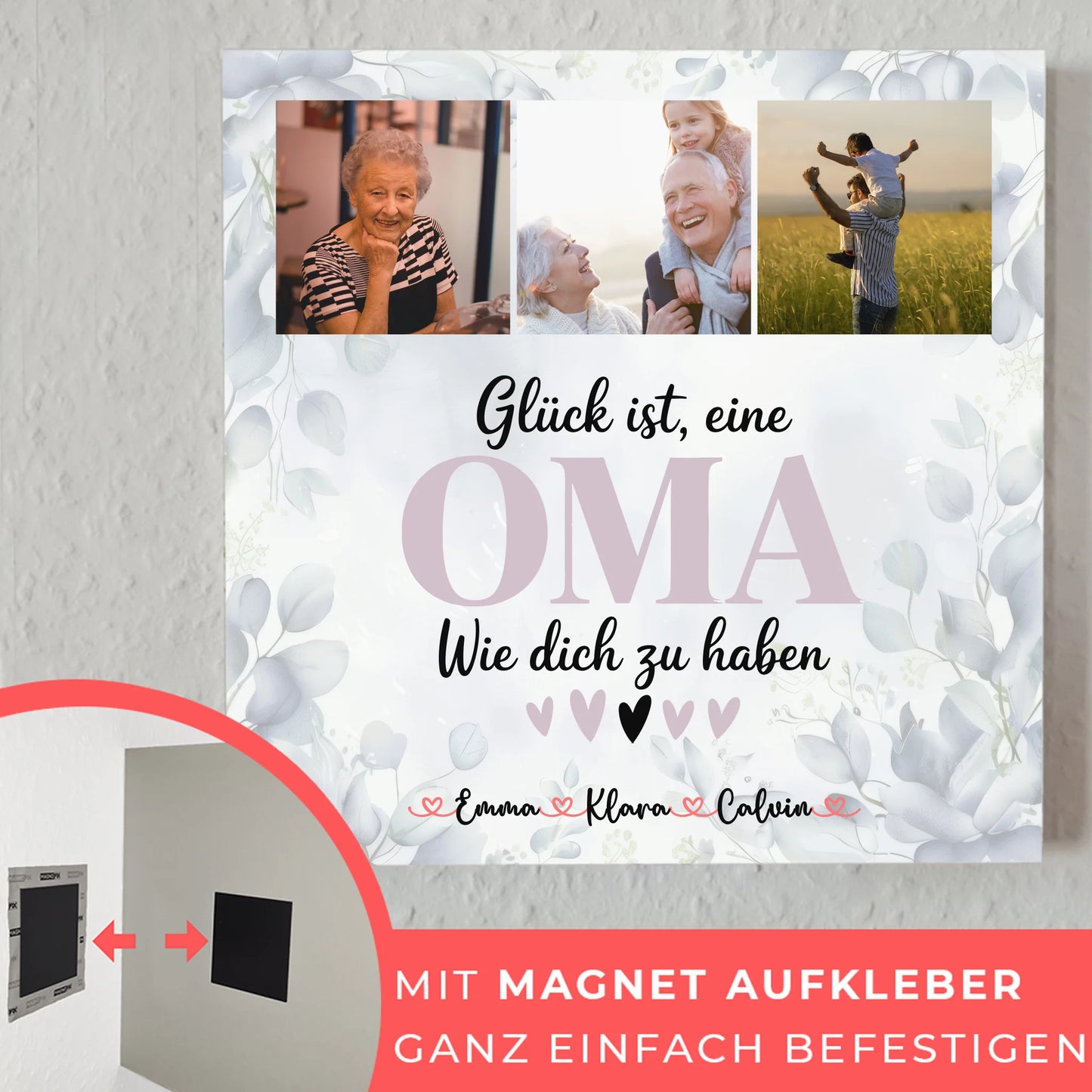 Personalisiertes Wandbild Oma Fotocollage für Oma Glück Ist eine Oma Wie Dich Haben 10