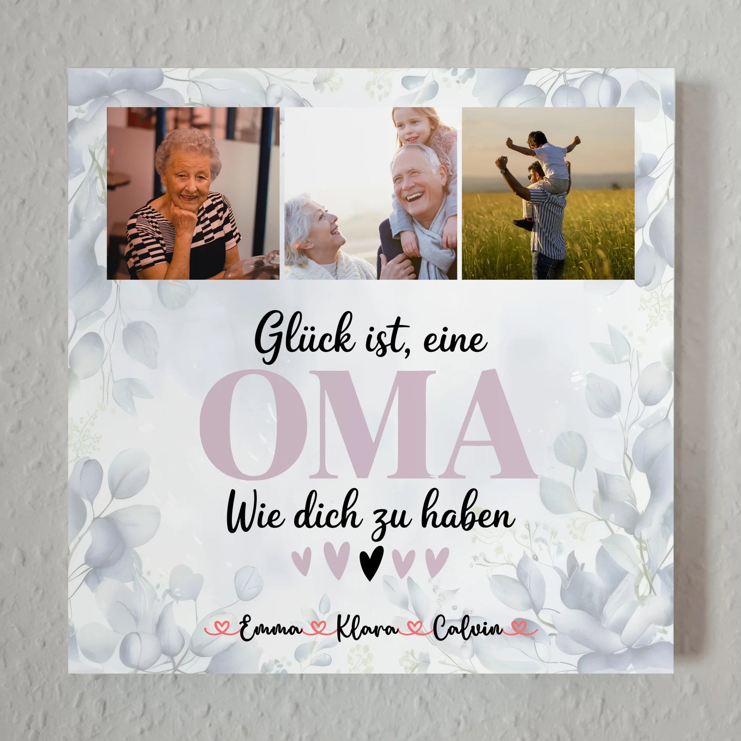 Personalisiertes Wandbild Oma Fotocollage für Oma Glück Ist eine Oma Wie Dich Haben
