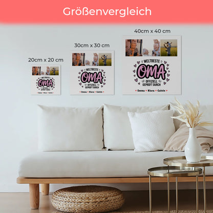Weltbeste Oma Offiziell Geprüft Durch personalisiertes Oma Plakat Geschenk Fotocollage Oma