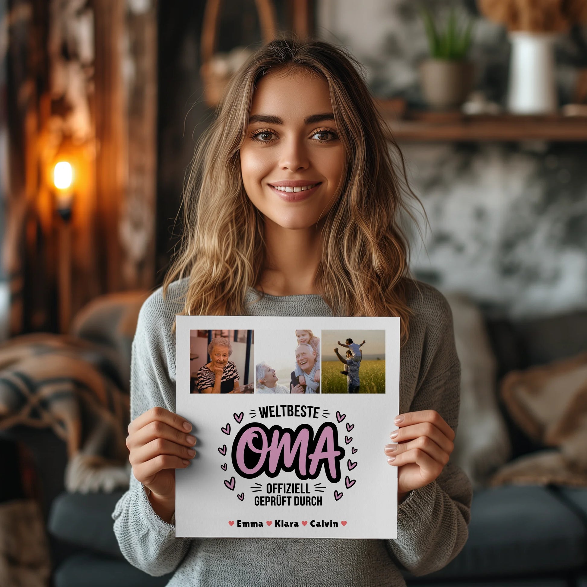 Weltbeste Oma Offiziell Geprüft Durch personalisiertes Oma Plakat Geschenk Fotocollage Oma 2