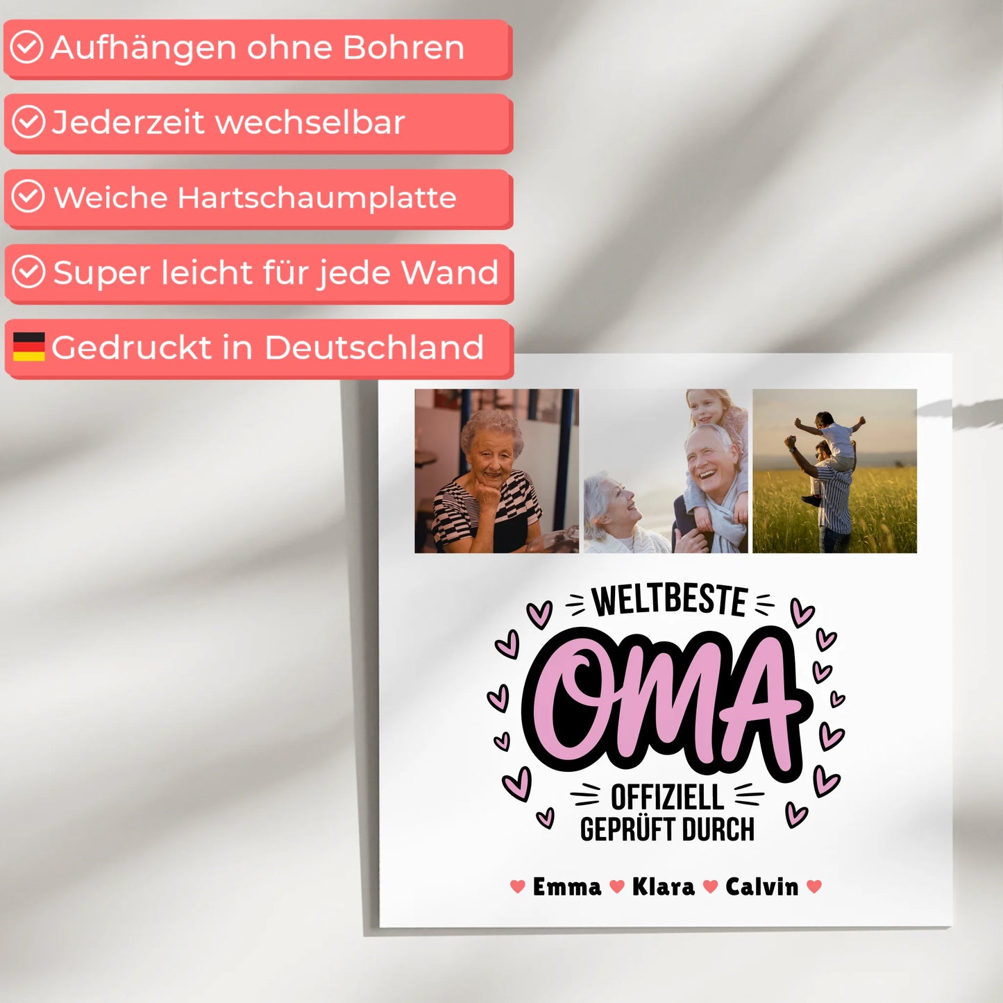 Weltbeste Oma Offiziell Geprüft Durch personalisiertes Oma Plakat Geschenk Fotocollage Oma