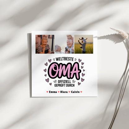 Weltbeste Oma Offiziell Geprüft Durch personalisiertes Oma Plakat Geschenk Fotocollage Oma