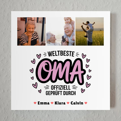 Weltbeste Oma Offiziell Geprüft Durch personalisiertes Oma Plakat Geschenk Fotocollage Oma 7
