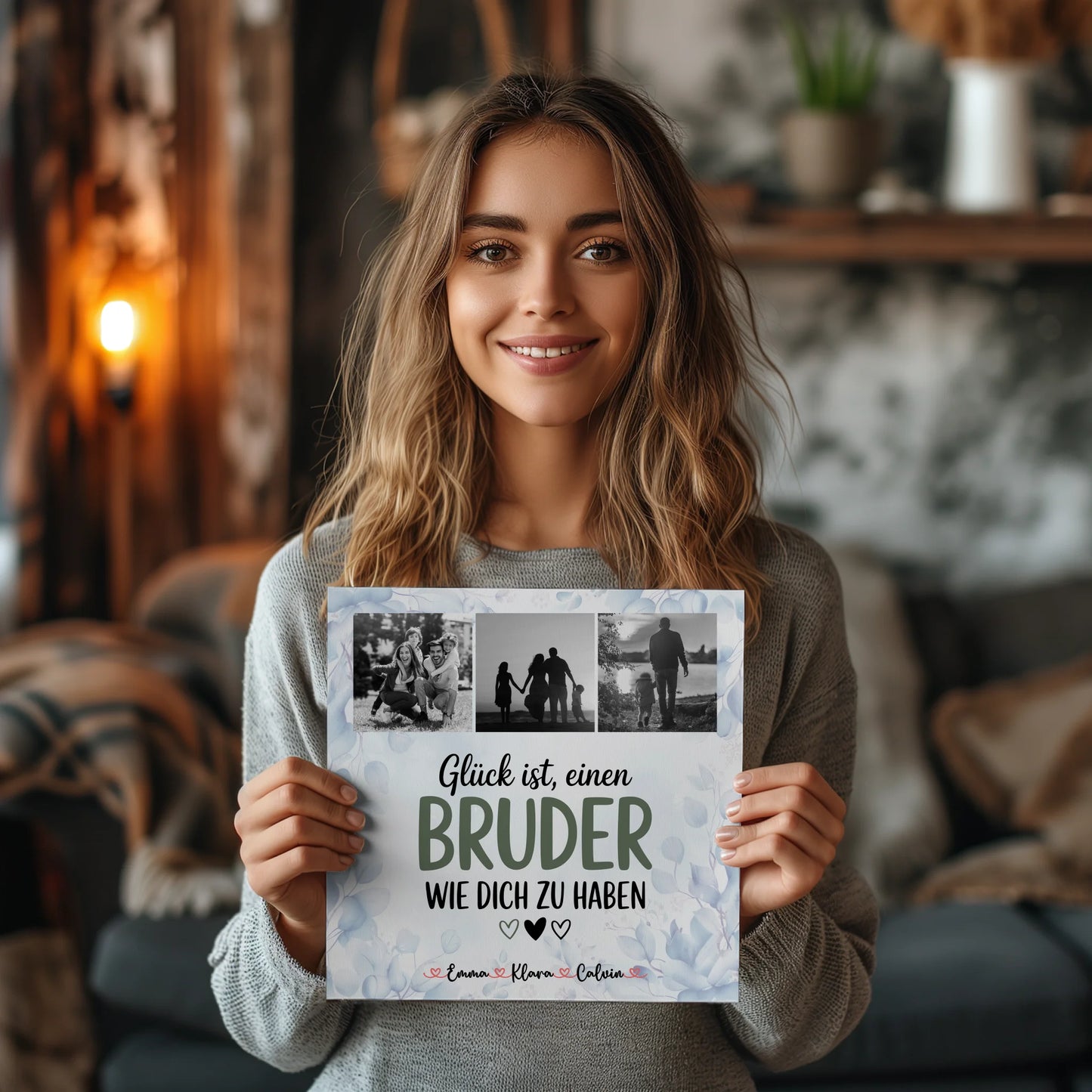 Magnetposter Fotoboard Fotocollage Bruder Glück Ist einen Bruder Wie Dich Zu Haben 2