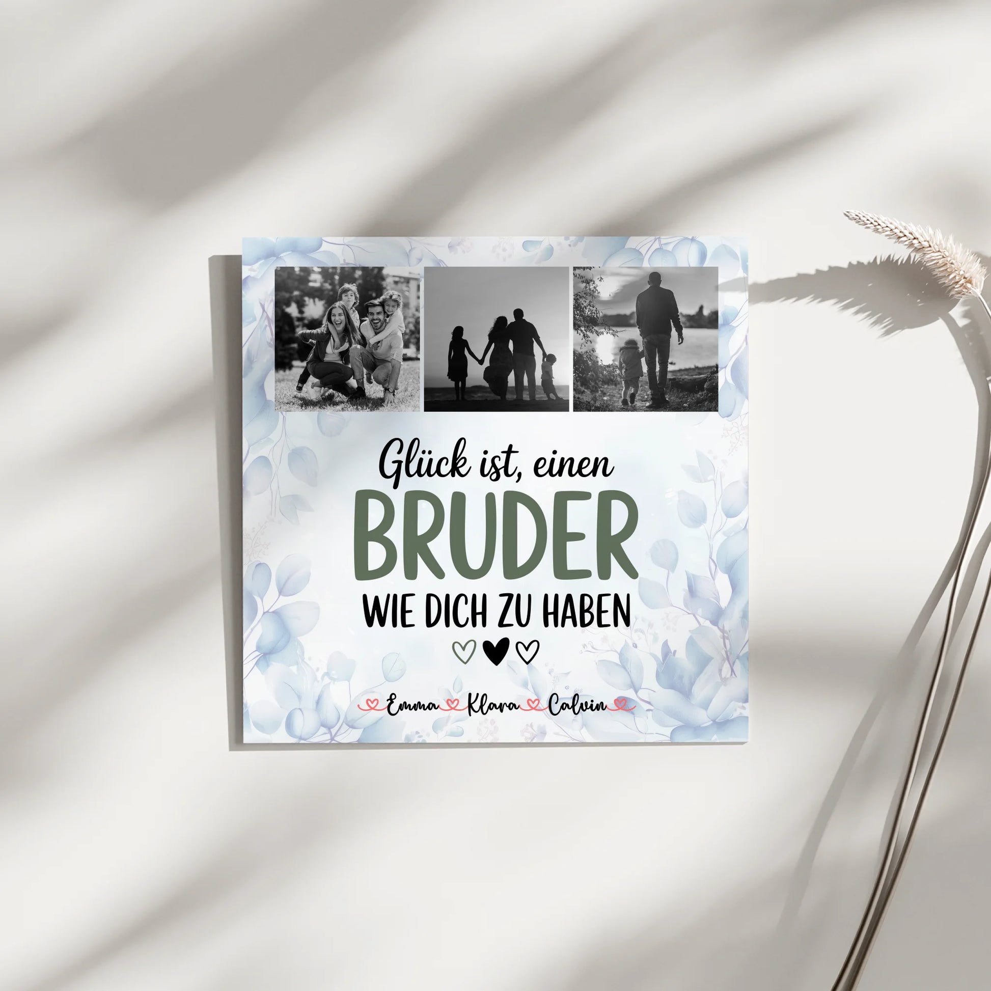 Magnetposter Fotoboard Fotocollage Bruder Glück Ist einen Bruder Wie Dich Zu Haben 3