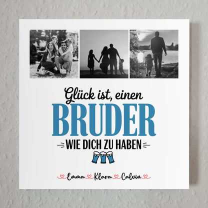 Personalisierte Fotoboard Poster Magnetisch mit Bruder Fotocollage Glück Ist Einen Bruder Wie Dich Zu Haben 7