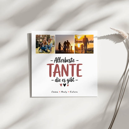 Magnetposter Fotoboard Geschenk Fotocollage Tante Allerbeste Tante Die Es Gibt 3