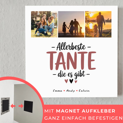 Magnetposter Fotoboard Geschenk Fotocollage Tante Allerbeste Tante Die Es Gibt 4