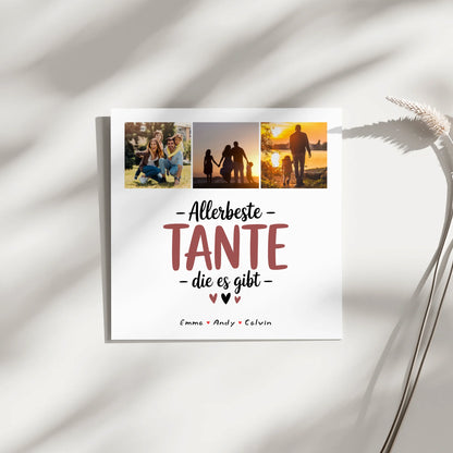 Magnetposter Fotoboard Geschenk Fotocollage Tante Allerbeste Tante Die Es Gibt