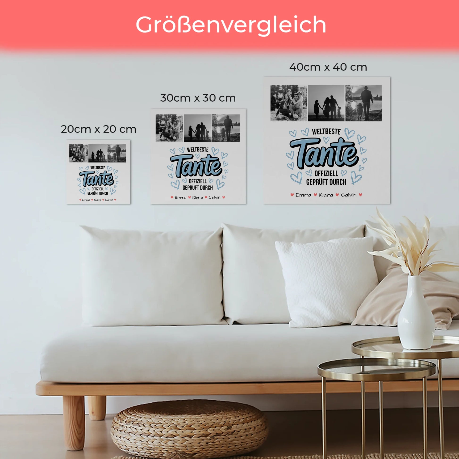 Fotoboard Poster Magnetisch Fotocollage Tante Weltbeste Tante Geprüft Durch 6