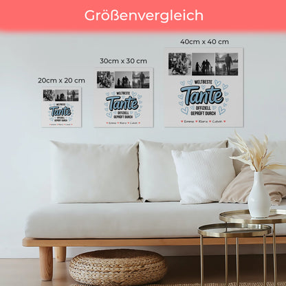 Fotoboard Poster Magnetisch Fotocollage Tante Weltbeste Tante Geprüft Durch 6