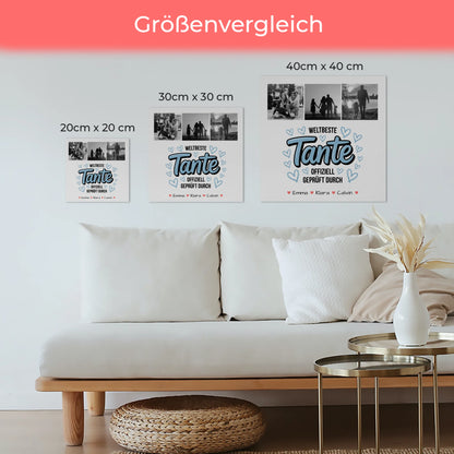 Fotoboard Poster Magnetisch Fotocollage Tante Weltbeste Tante Geprüft Durch