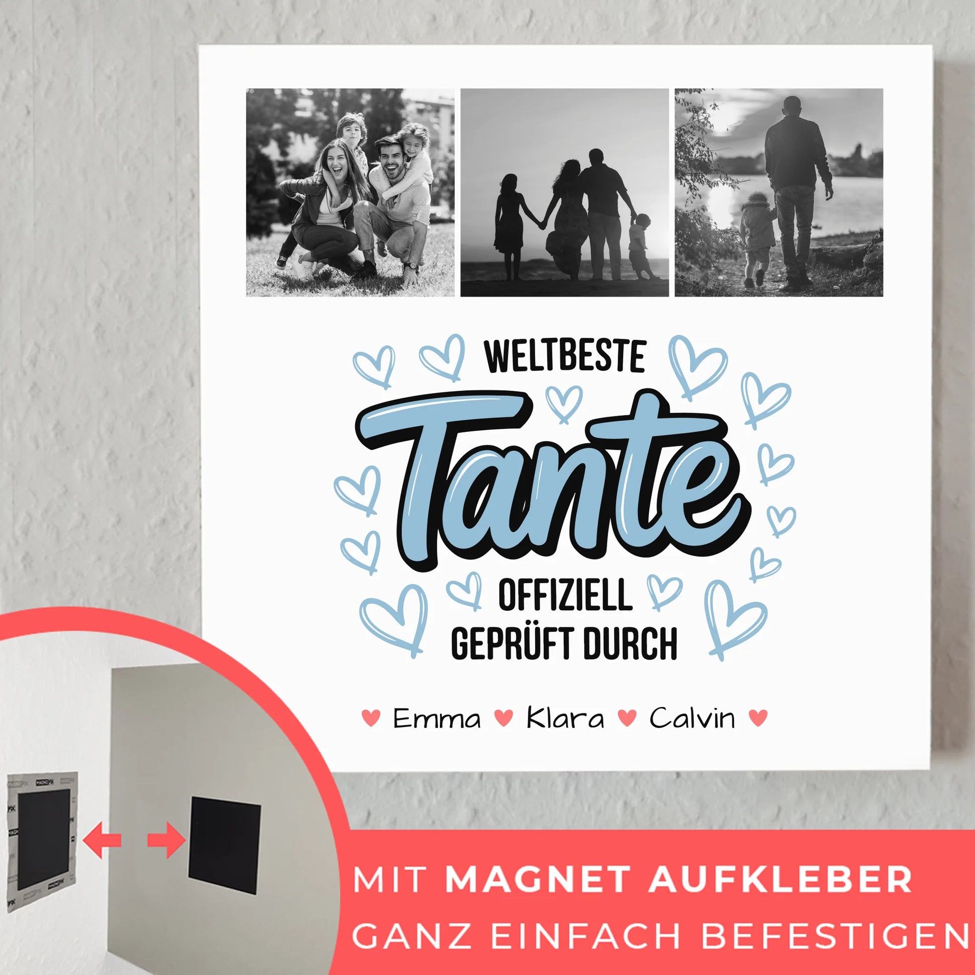 Fotoboard Poster Magnetisch Fotocollage Tante Weltbeste Tante Geprüft Durch 4