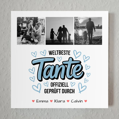 Fotoboard Poster Magnetisch Fotocollage Tante Weltbeste Tante Geprüft Durch 7