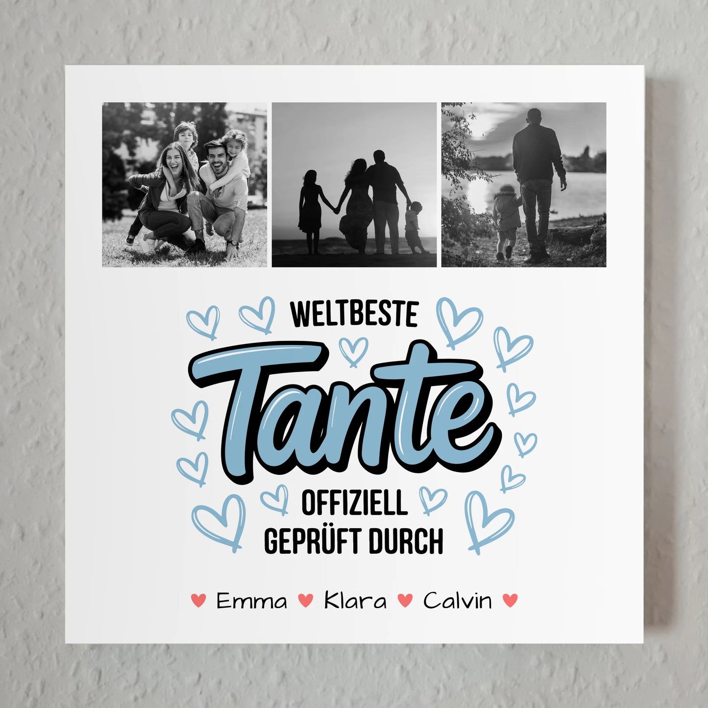 Fotoboard Poster Magnetisch Fotocollage Tante Weltbeste Tante Geprüft Durch