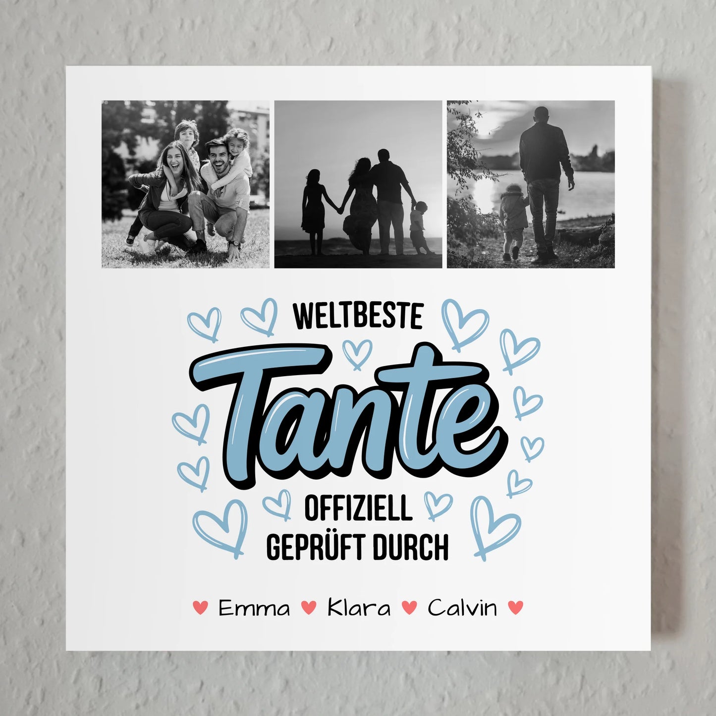 Fotoboard Poster Magnetisch Fotocollage Tante Weltbeste Tante Geprüft Durch 1