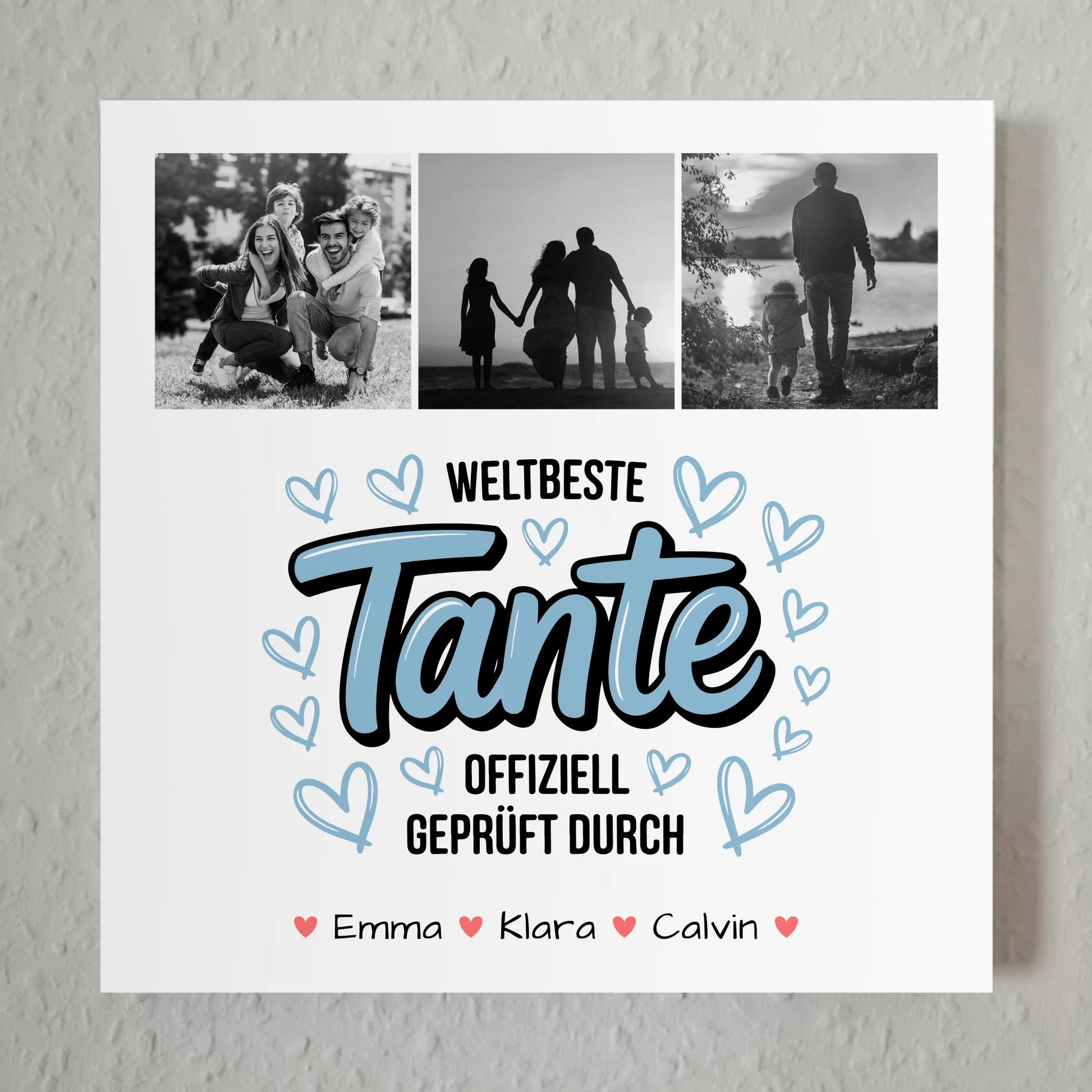 Fotoboard Poster Magnetisch Fotocollage Tante Weltbeste Tante Geprüft Durch 1