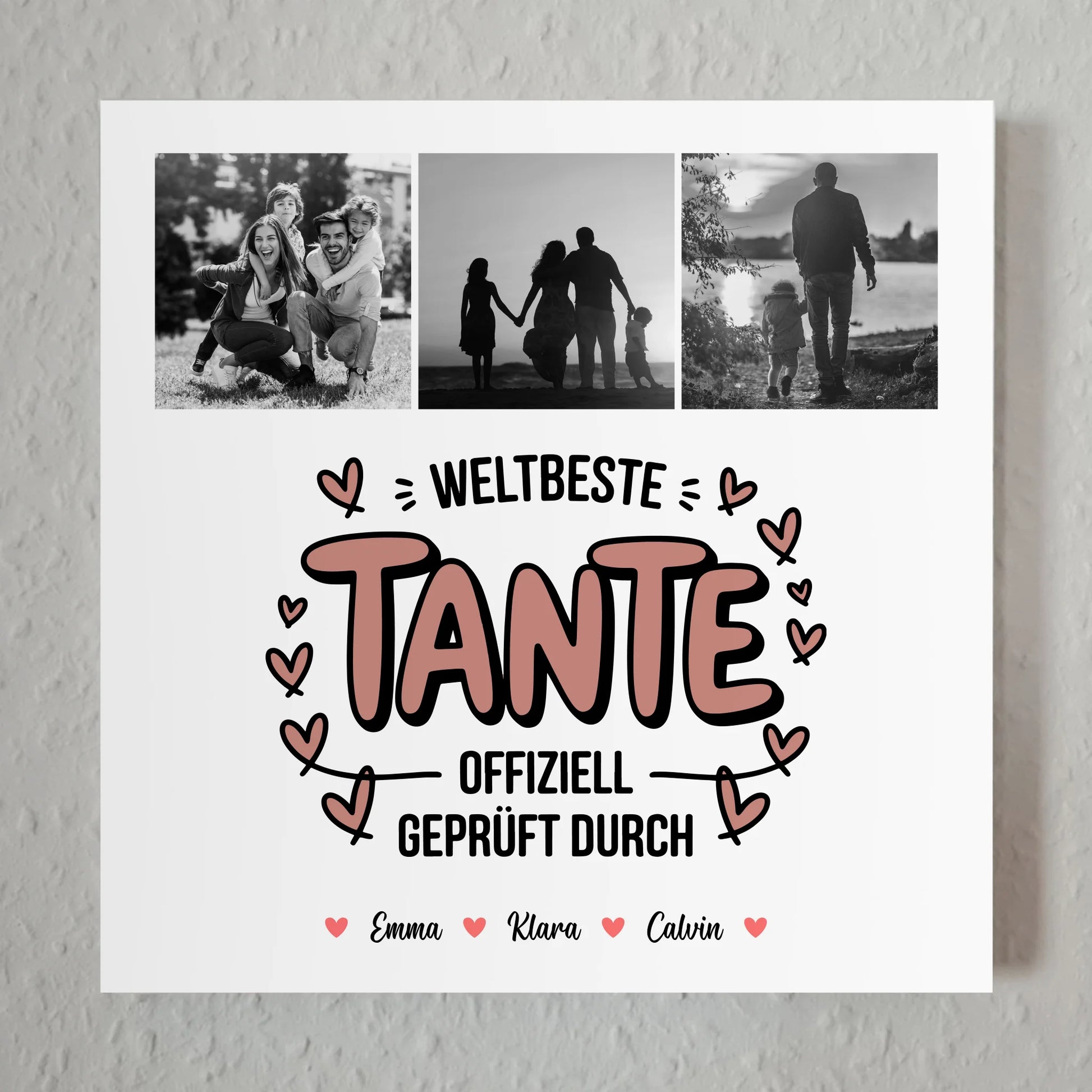 Magnetposter Fotoboard Tante Fotocollage Weltbeste Tante Offiziell Geprüft Durch 1