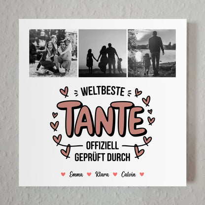 Magnetposter Fotoboard Tante Fotocollage Weltbeste Tante Offiziell Geprüft Durch 7
