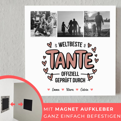 Magnetposter Fotoboard Tante Fotocollage Weltbeste Tante Offiziell Geprüft Durch 10