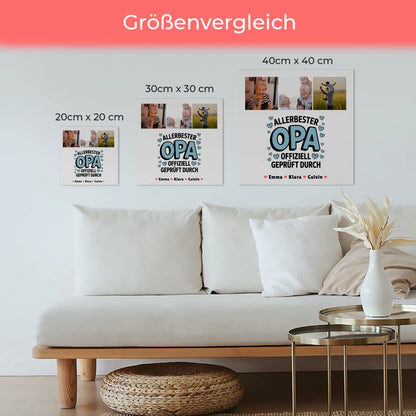 Personalisiertes Fotoboard Magnet Wandbild Geschenk Fotocollage Opa Allerbester Opa Offiziell Geprüft Durch 6