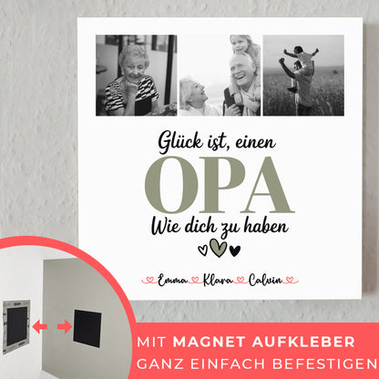 Fotoboard Magnet Poster Fotocollage Opa Glück Ist einen Opa Wie Dich Zu Haben personalisiert 10