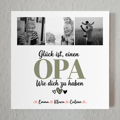Fotoboard Magnet Poster Fotocollage Opa Glück Ist einen Opa Wie Dich Zu Haben personalisiert 7