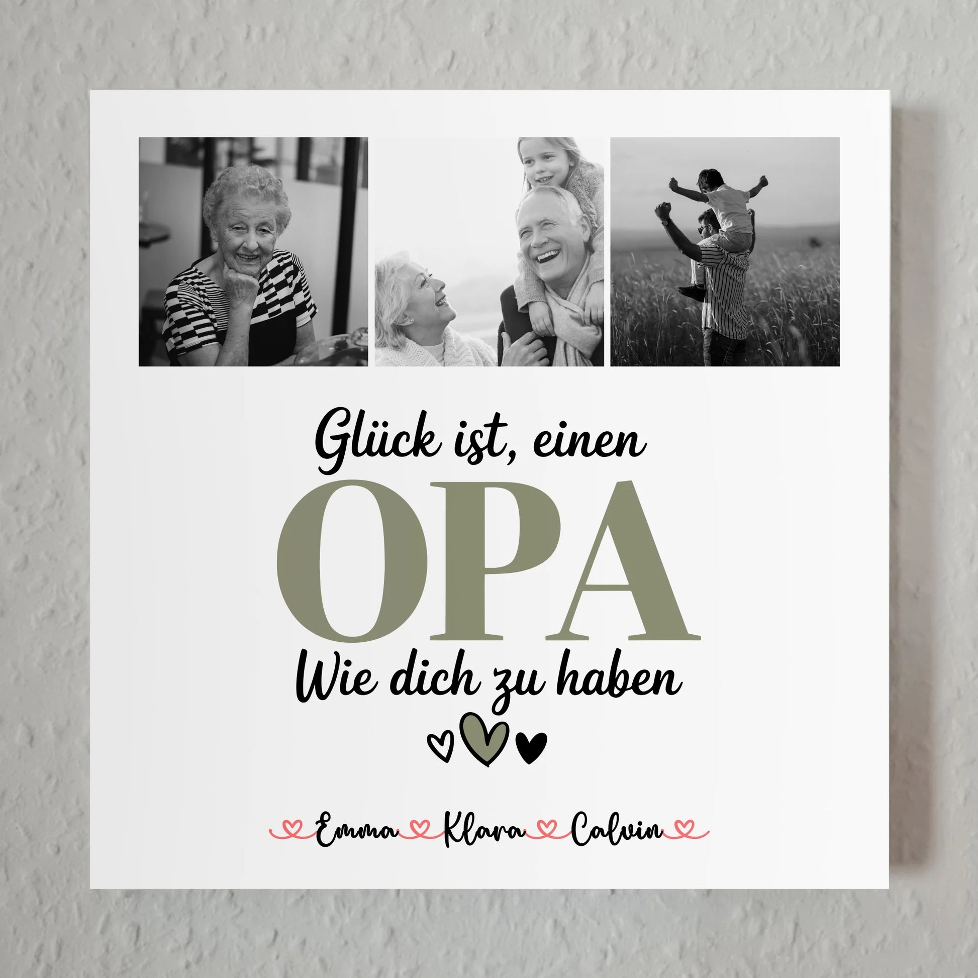 Fotoboard Magnet Poster Fotocollage Opa Glück Ist einen Opa Wie Dich Zu Haben personalisiert 1