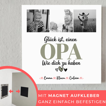 Fotoboard Magnet Poster Fotocollage Opa Glück Ist einen Opa Wie Dich Zu Haben personalisiert