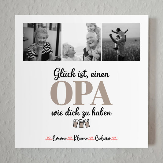 Personalisiertes Fotoboard Poster Magnetisch Opa Fotocollage Glück Ist Einen Opa Wie Dich Zu Haben 1
