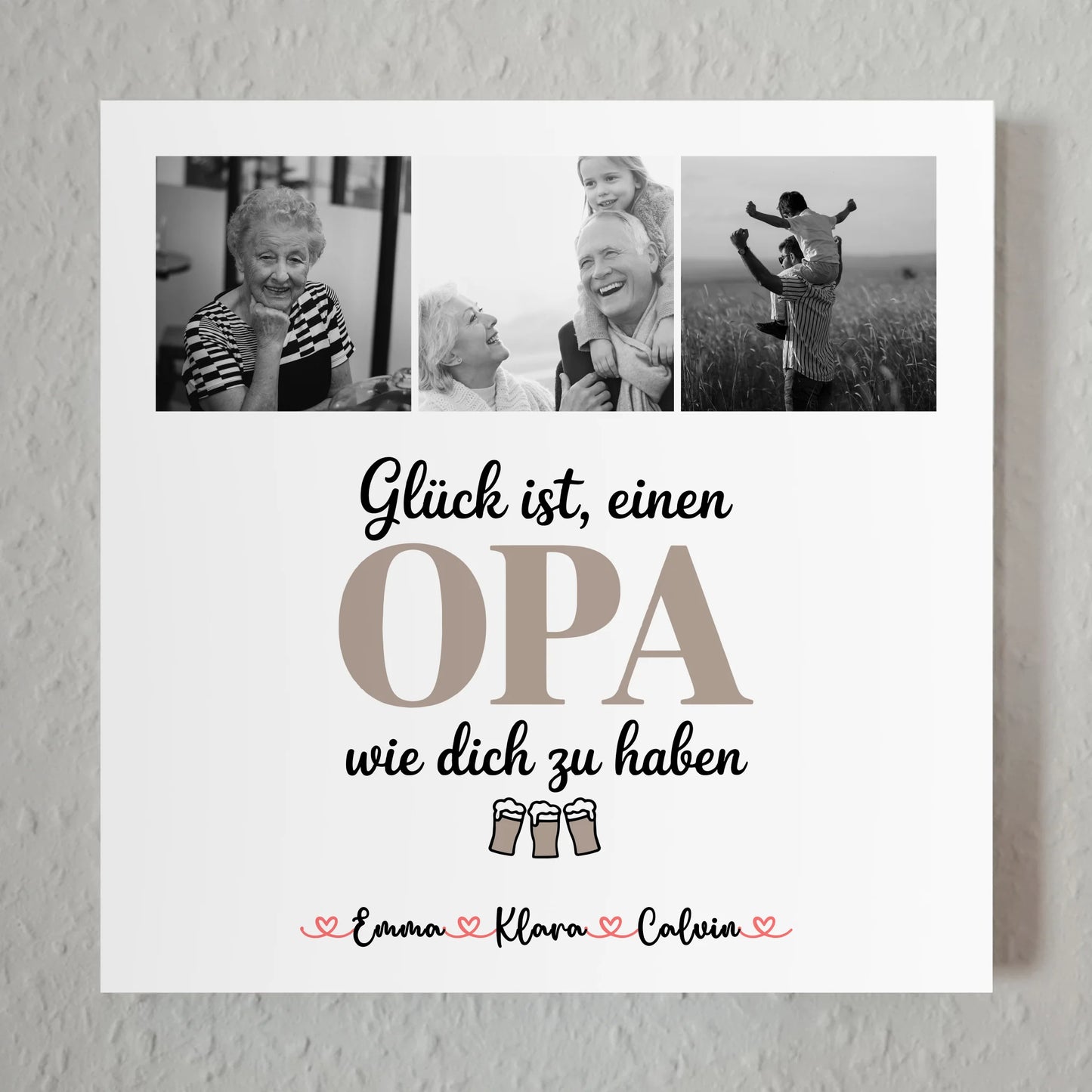 Personalisiertes Fotoboard Poster Magnetisch Opa Fotocollage Glück Ist Einen Opa Wie Dich Zu Haben 7