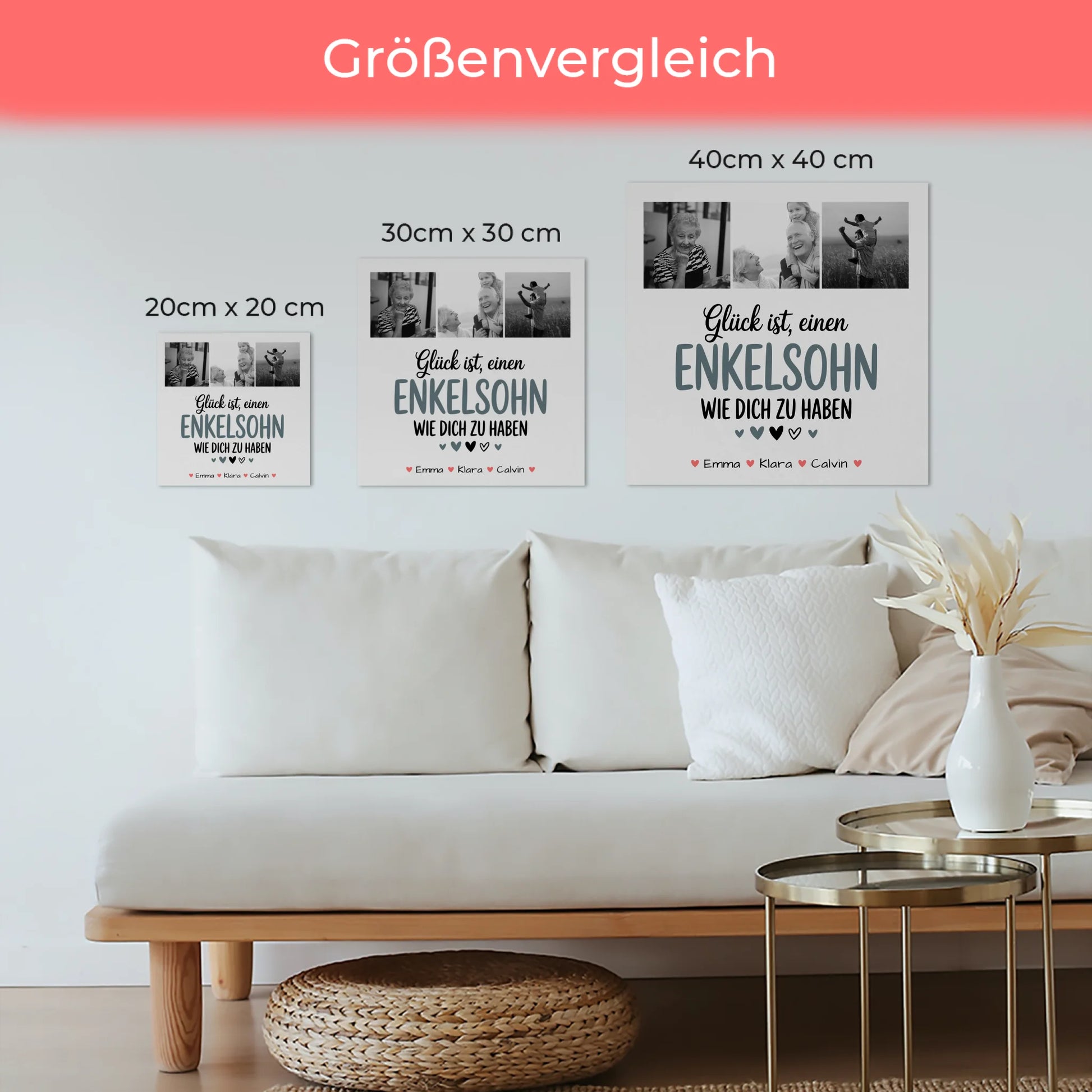Personalisierte Fotoboard Magnet Wandbild Fotocollage Enkelsohn Glück Ist Einen Enkelsohn Wie Dich Zu Haben 6