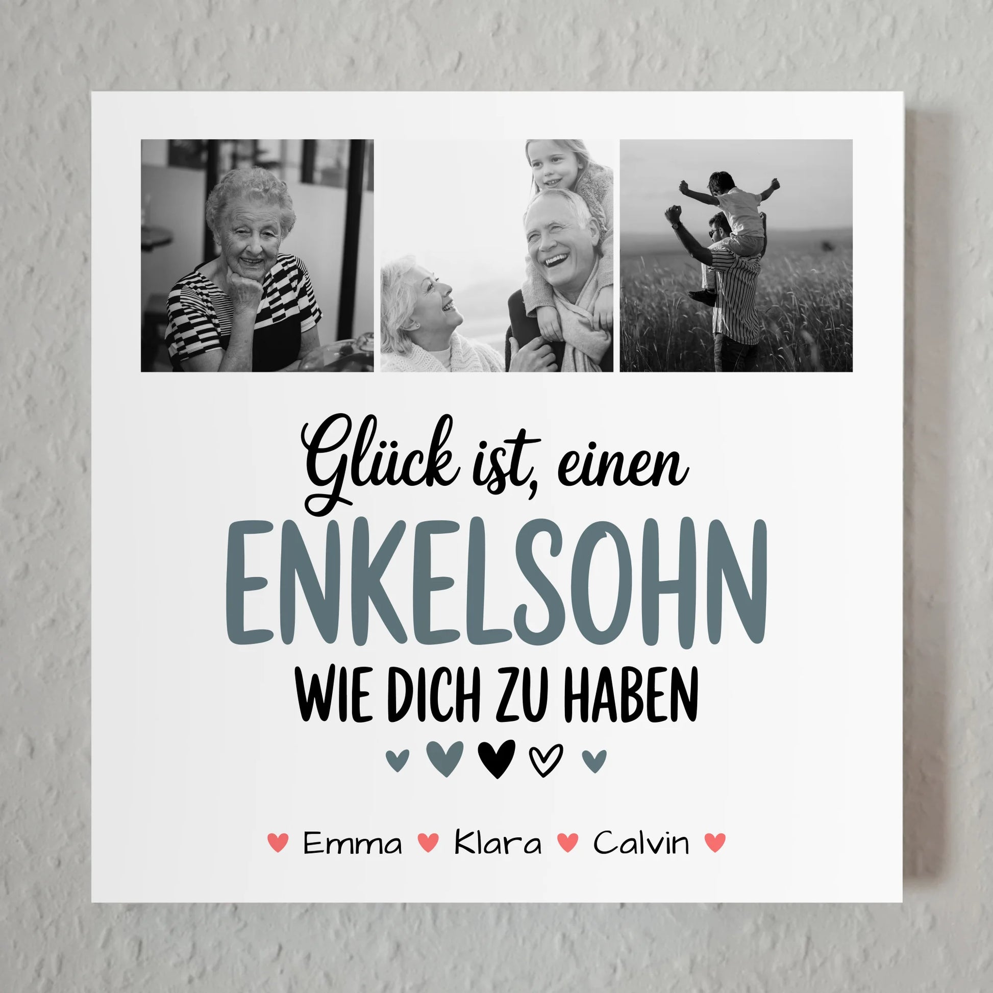 Personalisierte Fotoboard Magnet Wandbild Fotocollage Enkelsohn Glück Ist Einen Enkelsohn Wie Dich Zu Haben 1