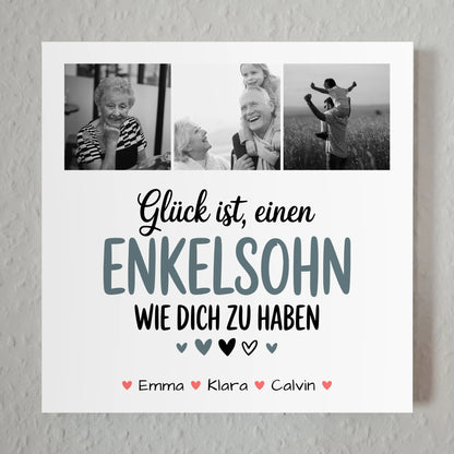 Personalisierte Fotoboard Magnet Wandbild Fotocollage Enkelsohn Glück Ist Einen Enkelsohn Wie Dich Zu Haben 1