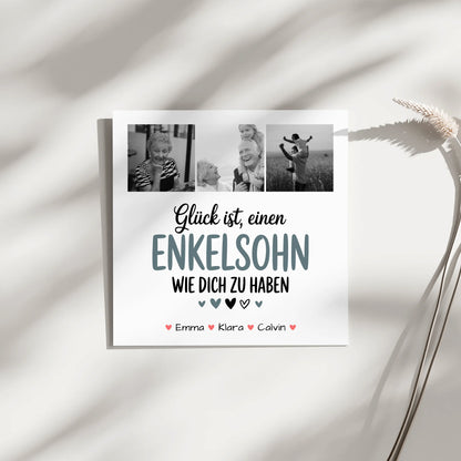 Personalisierte Fotoboard Magnet Wandbild Fotocollage Enkelsohn Glück Ist Einen Enkelsohn Wie Dich Zu Haben 9