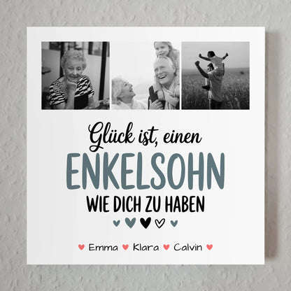 Personalisierte Fotoboard Magnet Wandbild Fotocollage Enkelsohn Glück Ist Einen Enkelsohn Wie Dich Zu Haben 7