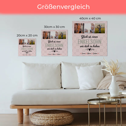 Fotoboard Magnet Poster Fotocollage für Enkelsohn Glück Ist einen Enkelsohn Wie Dich Zu Haben