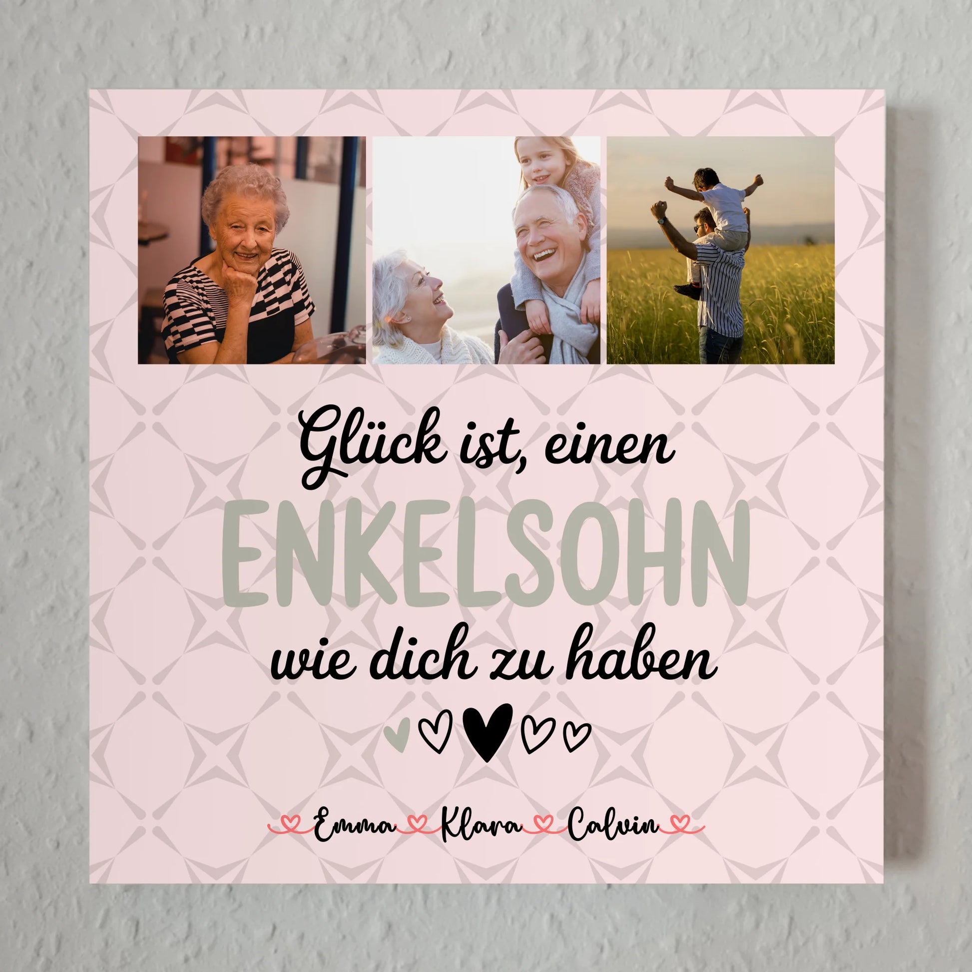 Fotoboard Magnet Poster Fotocollage für Enkelsohn Glück Ist einen Enkelsohn Wie Dich Zu Haben 1