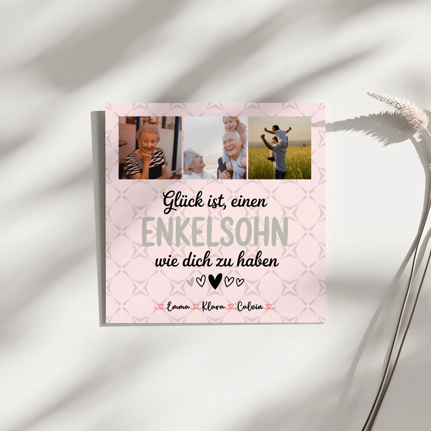 Fotoboard Magnet Poster Fotocollage für Enkelsohn Glück Ist einen Enkelsohn Wie Dich Zu Haben