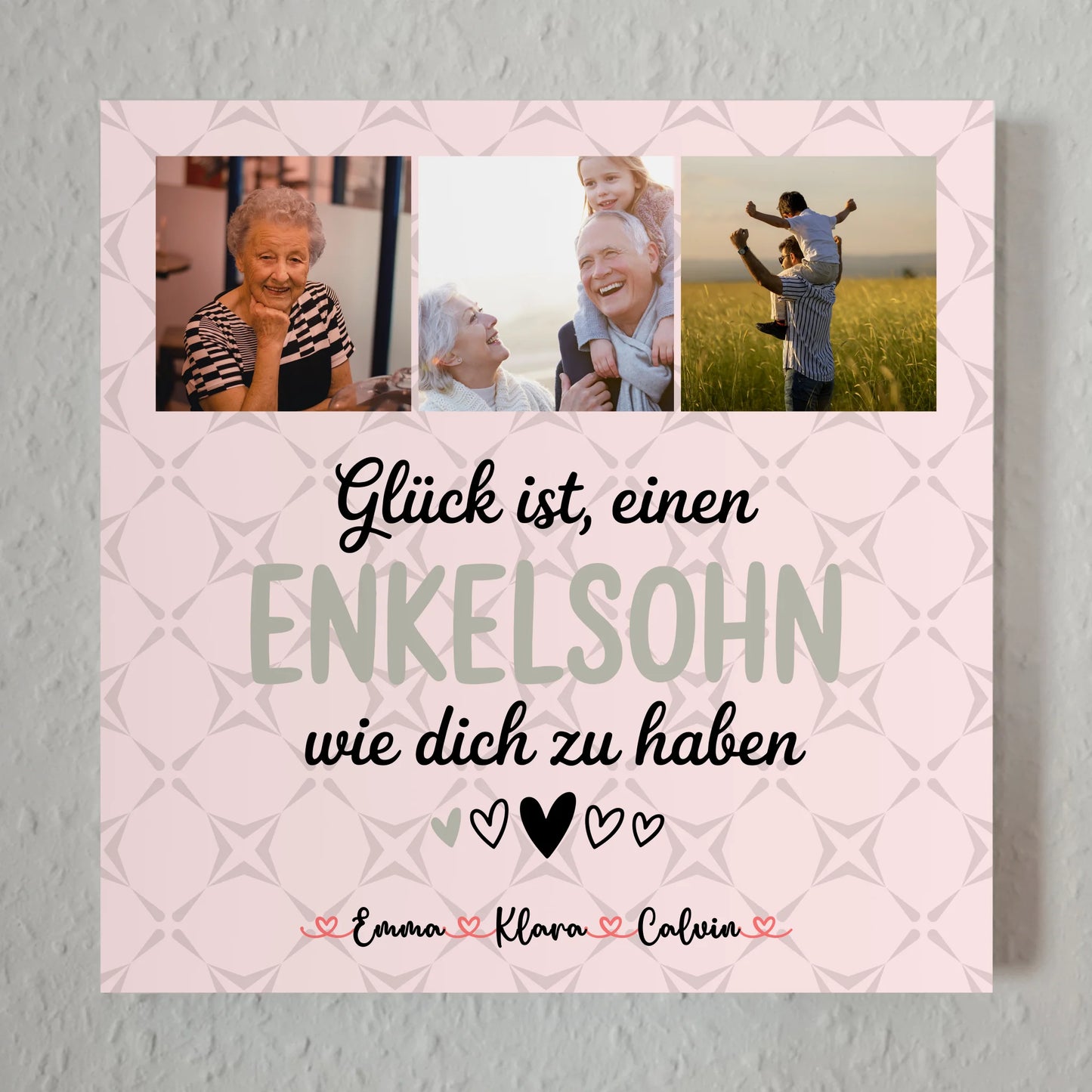 Fotoboard Magnet Poster Fotocollage für Enkelsohn Glück Ist einen Enkelsohn Wie Dich Zu Haben 7