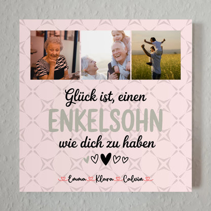 Fotoboard Magnet Poster Fotocollage für Enkelsohn Glück Ist einen Enkelsohn Wie Dich Zu Haben