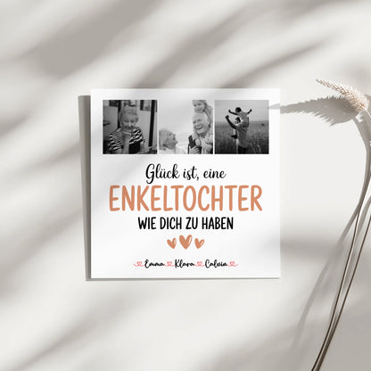 Fotoboard Magnet Wandbild Fotocollage Enkeltochter Glück Ist eine Enkeltochter Wie Dich Zu Haben 3
