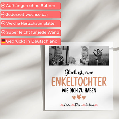 Fotoboard Magnet Wandbild Fotocollage Enkeltochter Glück Ist eine Enkeltochter Wie Dich Zu Haben 5
