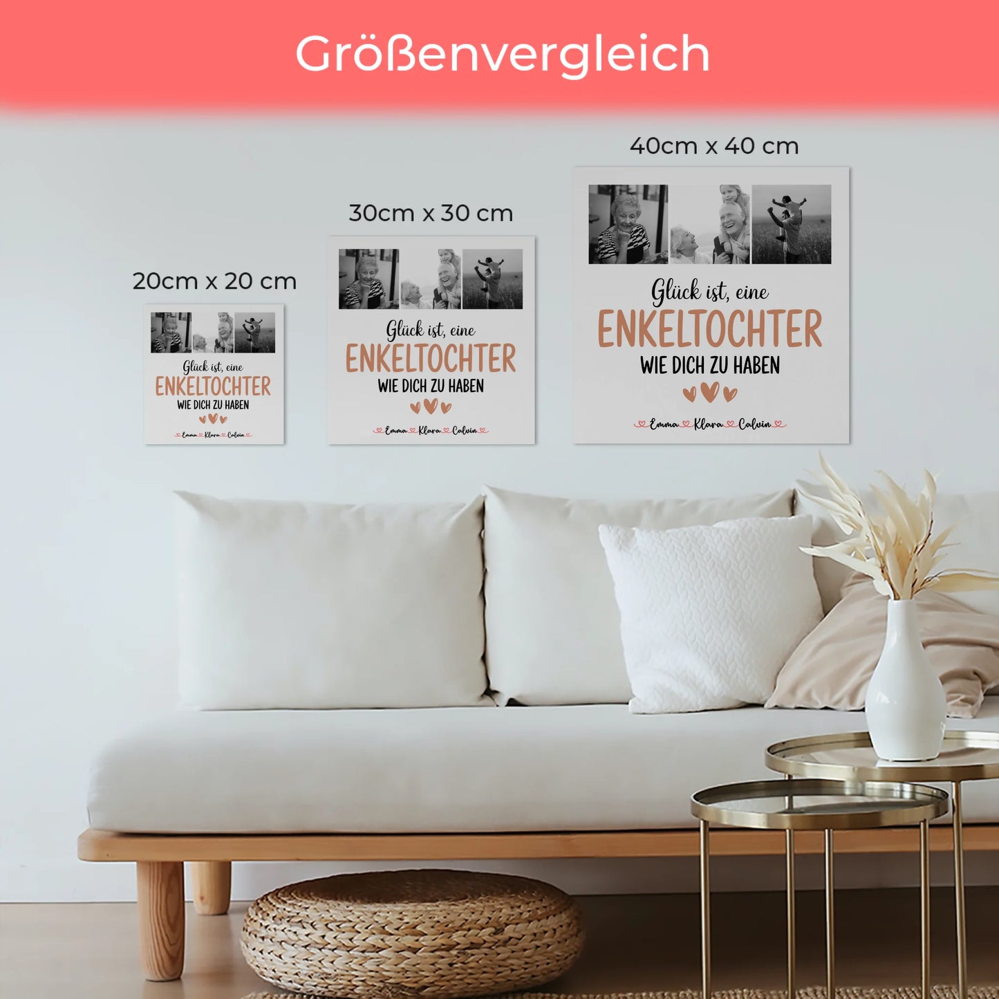 Fotoboard Magnet Wandbild Fotocollage Enkeltochter Glück Ist eine Enkeltochter Wie Dich Zu Haben