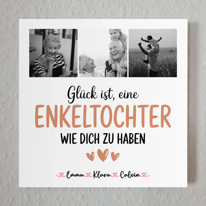 Fotoboard Magnet Wandbild Fotocollage Enkeltochter Glück Ist eine Enkeltochter Wie Dich Zu Haben 1