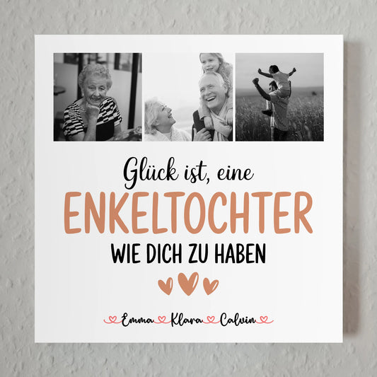 Fotoboard Magnet Wandbild Fotocollage Enkeltochter Glück Ist eine Enkeltochter Wie Dich Zu Haben 1