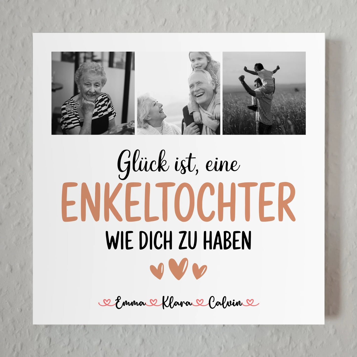 Fotoboard Magnet Wandbild Fotocollage Enkeltochter Glück Ist eine Enkeltochter Wie Dich Zu Haben