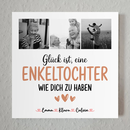 Fotoboard Magnet Wandbild Fotocollage Enkeltochter Glück Ist eine Enkeltochter Wie Dich Zu Haben